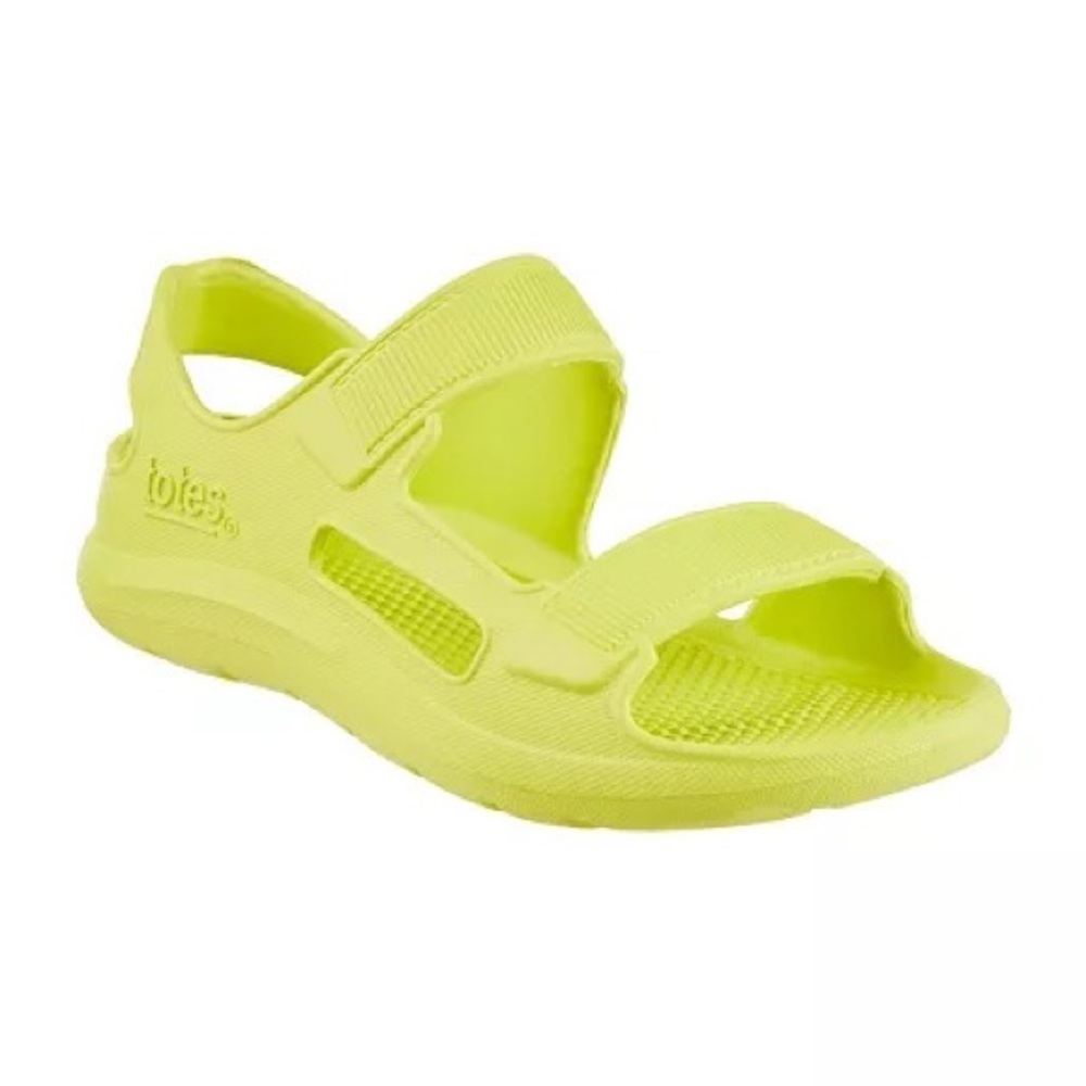 New - Totes Everywear Unisex Kids' Sport Sandals in Vivid Chartreuse